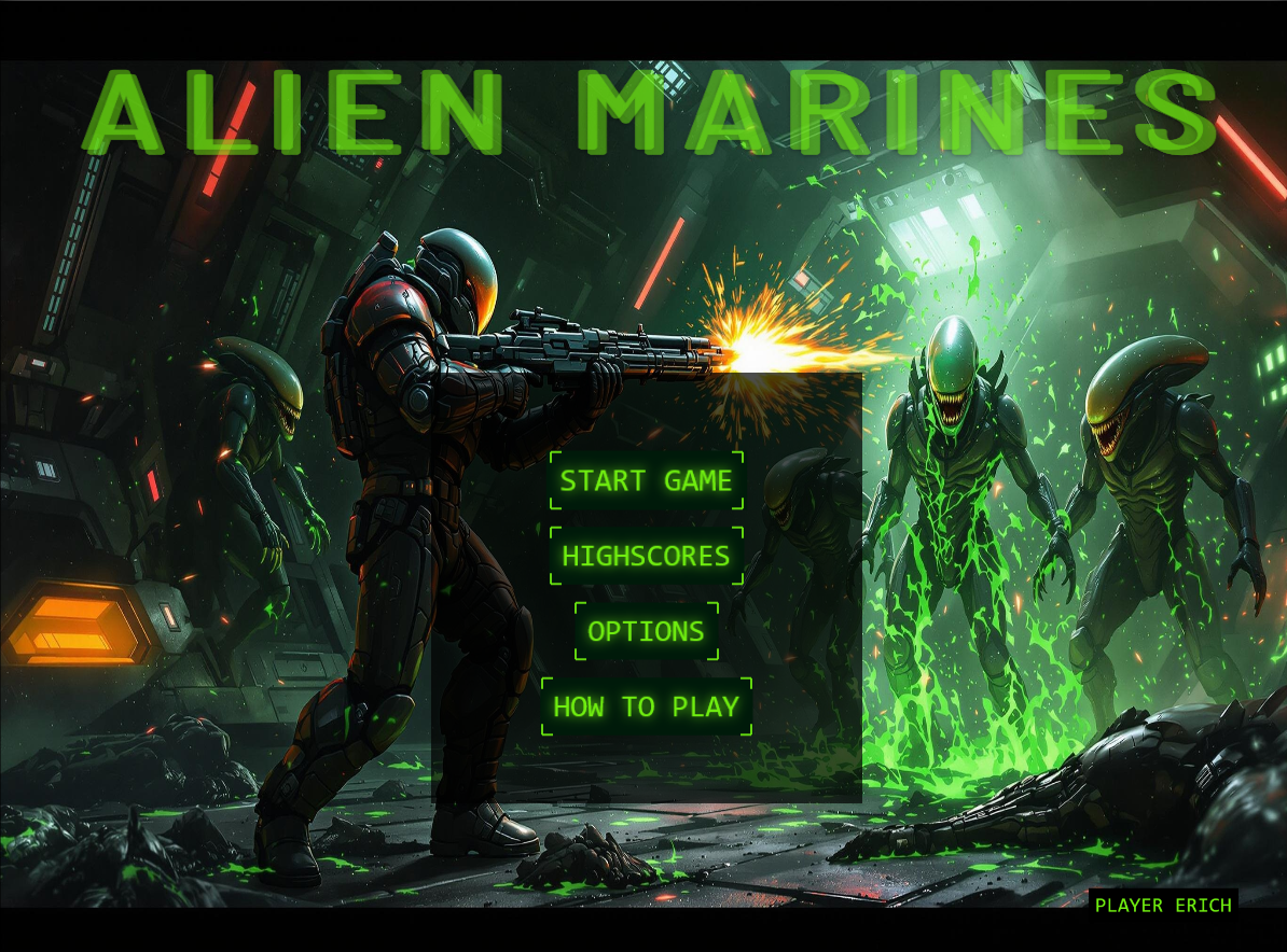 Marine facing xenomorph